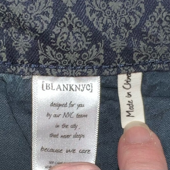 BLANK NYC - unique - cute patterned blue jeans - size 29 - Picture 6 of 9